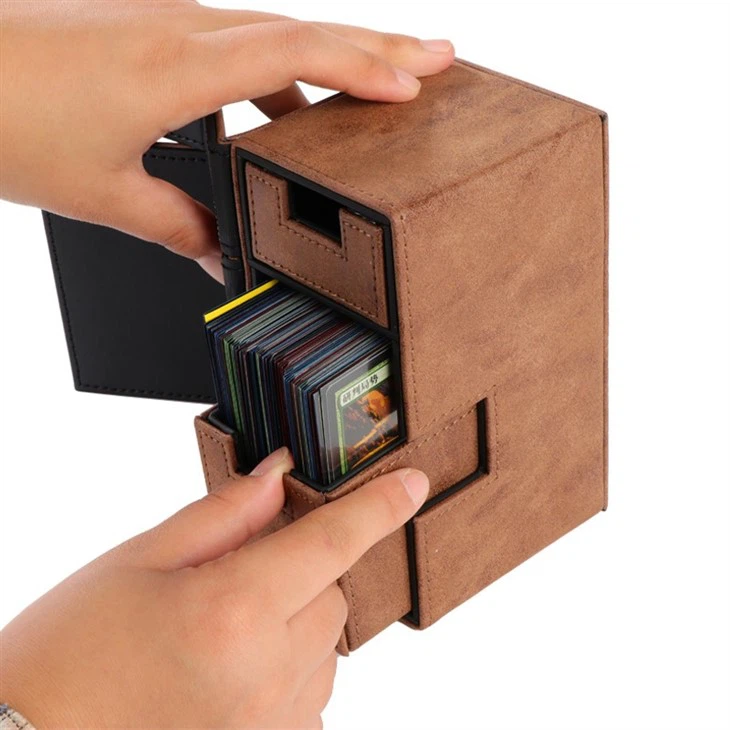 Leather Commander Card Deck Box