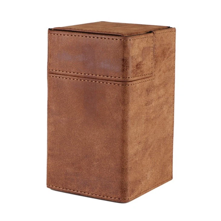 Leather Commander Card Deck Box