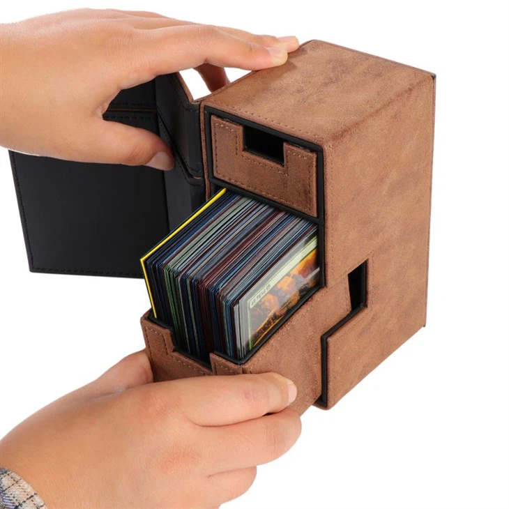 Leather Commander Card Deck Box